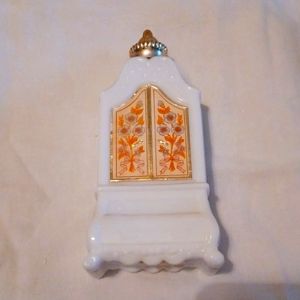 Avon Vintage 70s Armoire Milk Glass Bottle